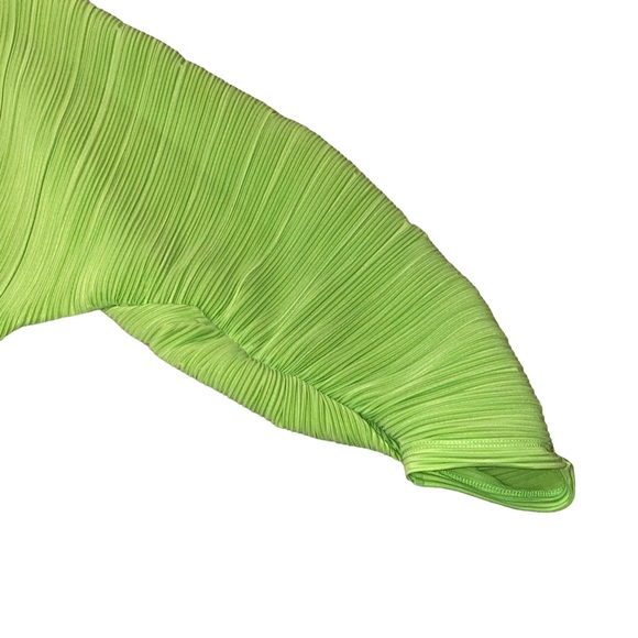 Lime Green Women's Crop Top - Picture 5 of 11